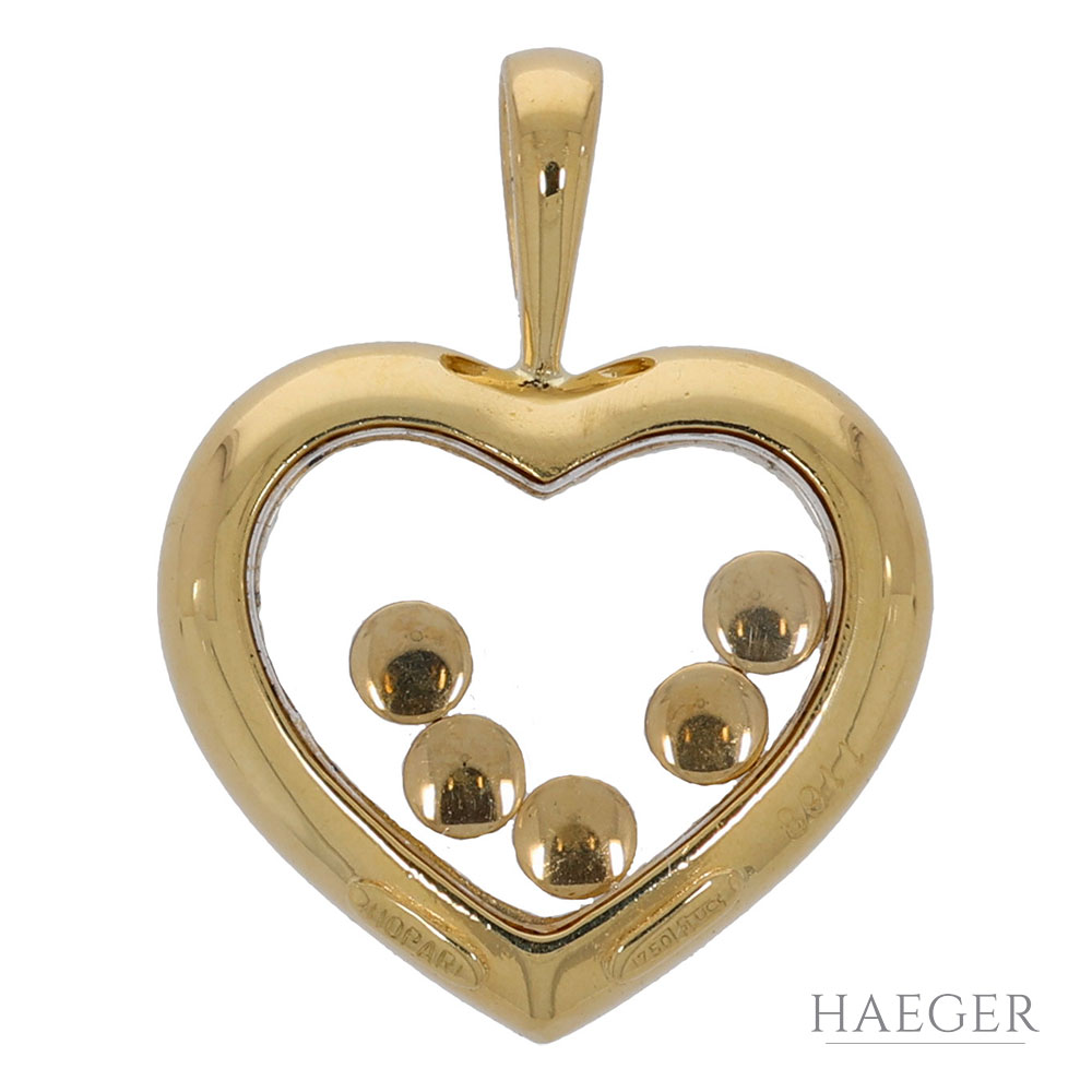 Chopard Happy Diamonds Herz Anhänger Gelbgold 750 / 18 Kt. ca. 0,50ct. - Bild 3