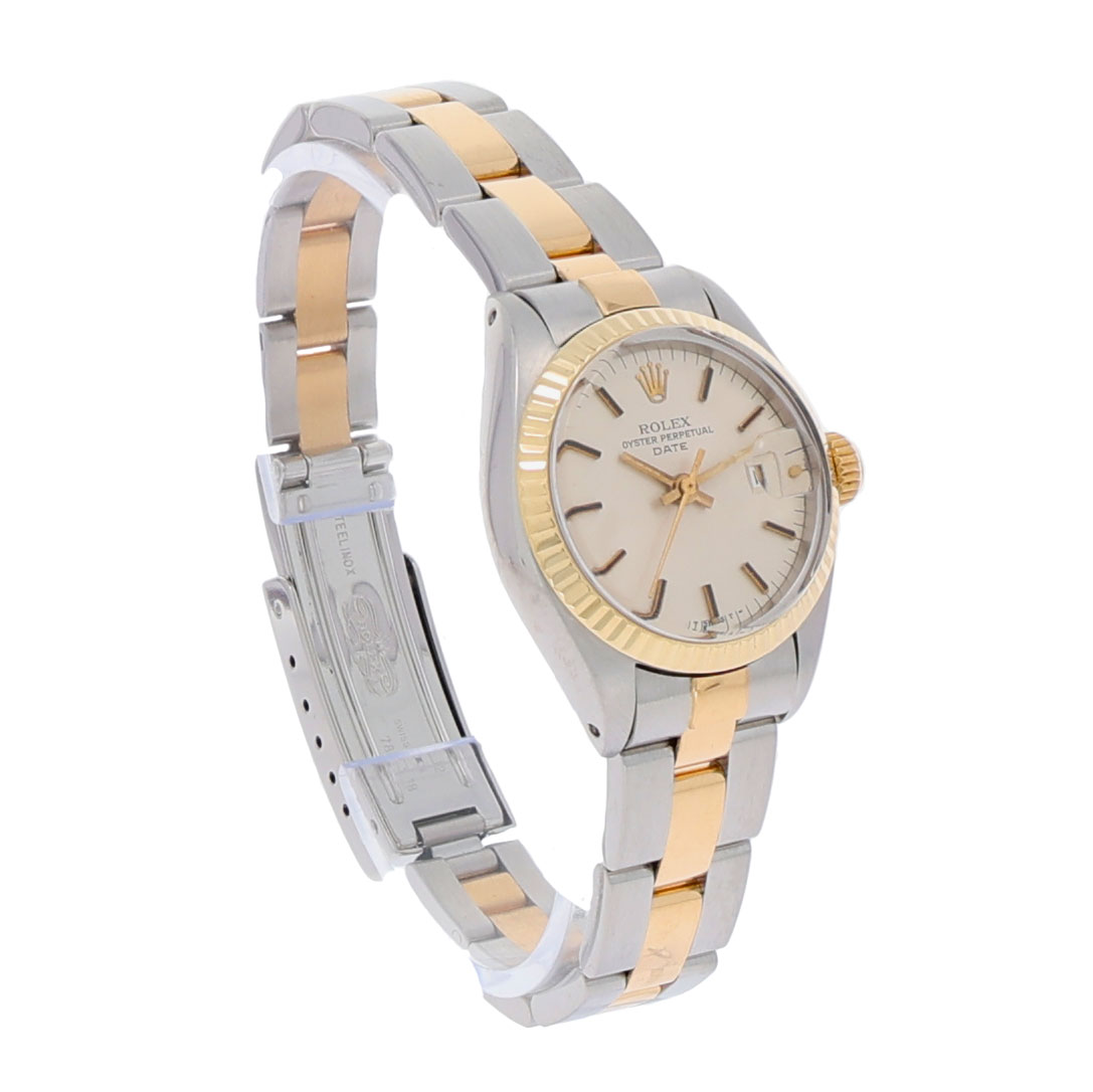 Rolex Oyster Perpetual Lady Date Ref. 6917 Steel/Gold 18K Oyster Bracelet 1976 Top Condition - Bild 3