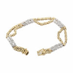 Diamant Königskettenarmband Gelb- & Weißgold 585/14K. - Bild 3 Vorschau