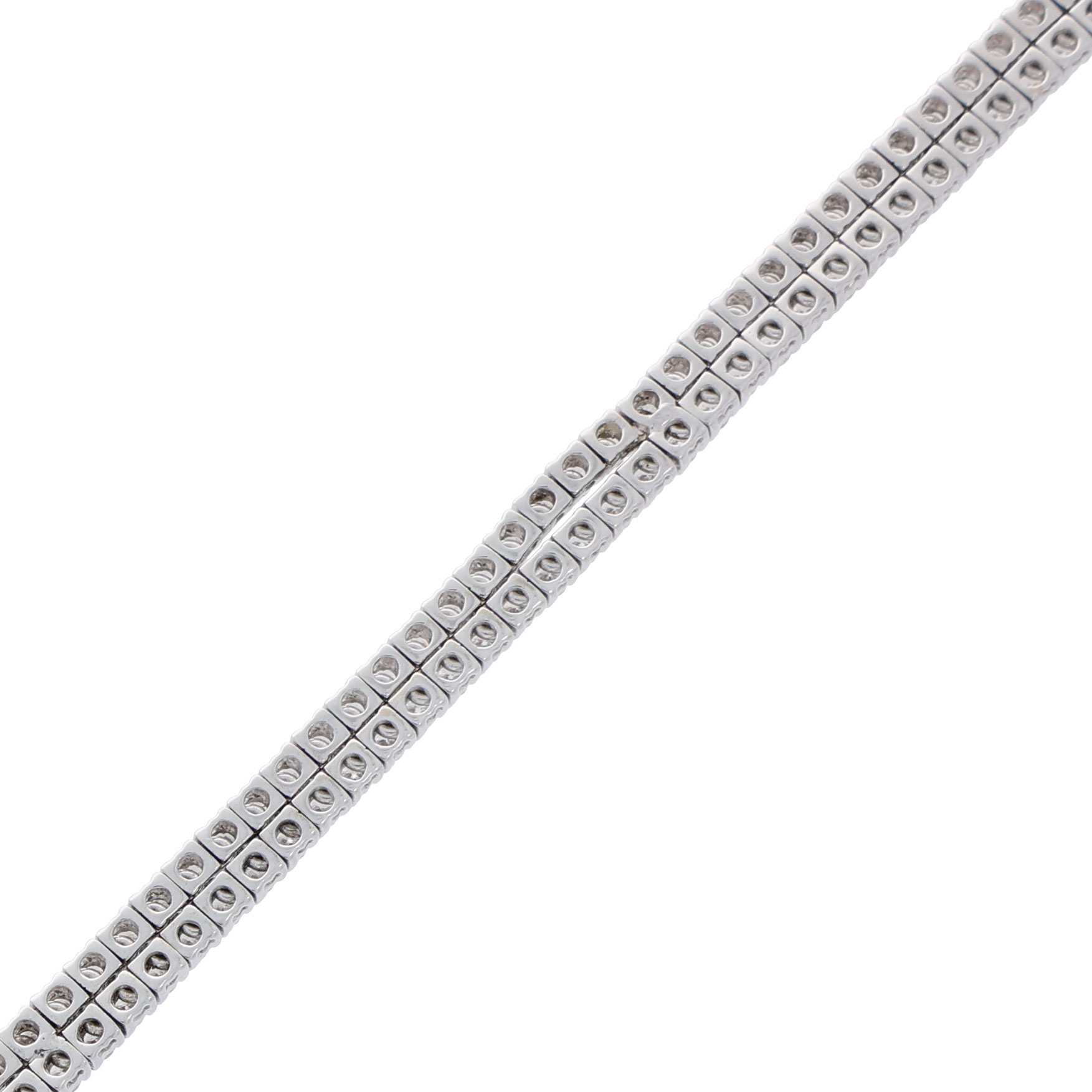 Diamant Pavéearmband Weißgold 750/18Kt. ca. 3.00ct. - Bild 2