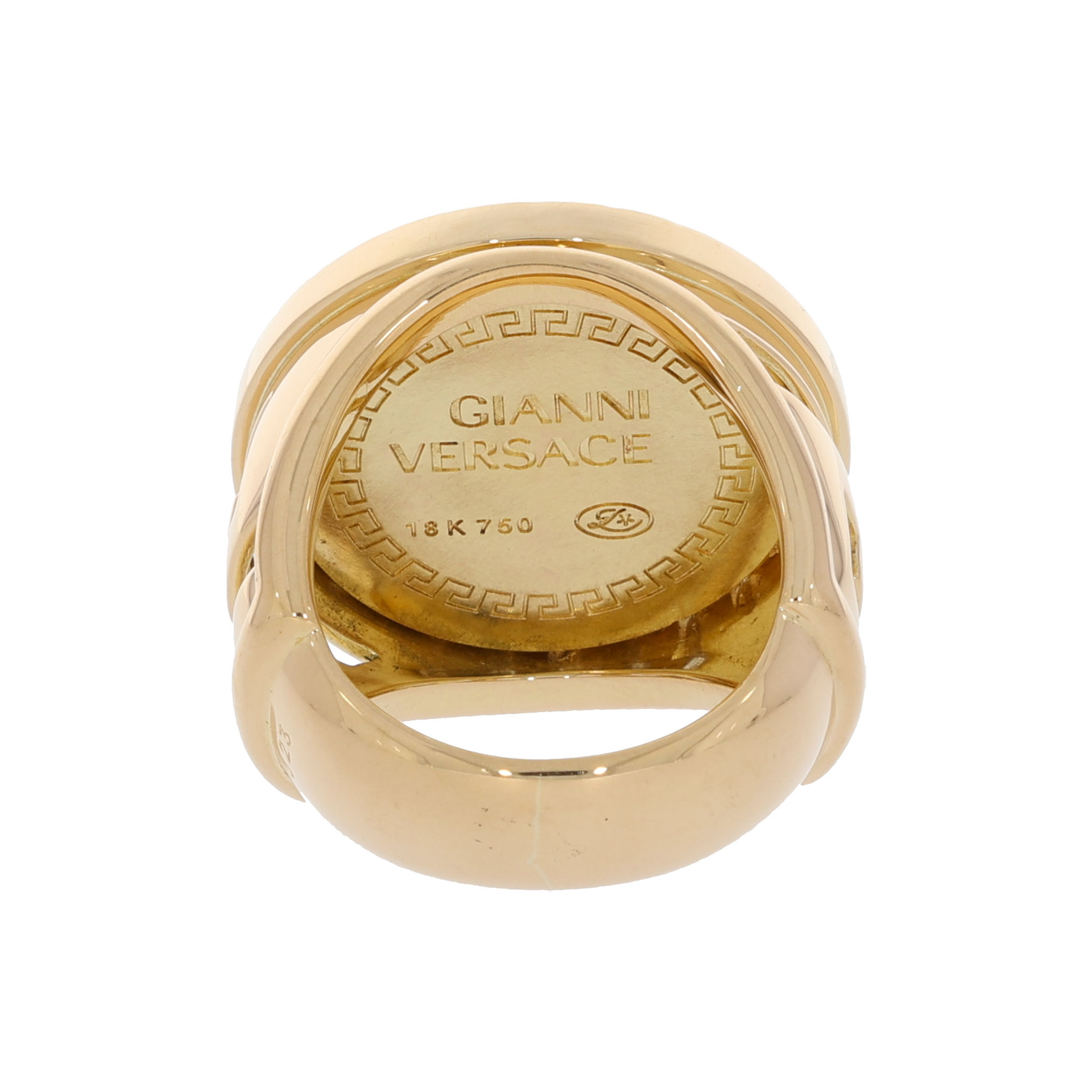 Gianni Versace Medusa Diamant Ring Gelbgold 750/18K. ca. 1,00ct. - Bild 3