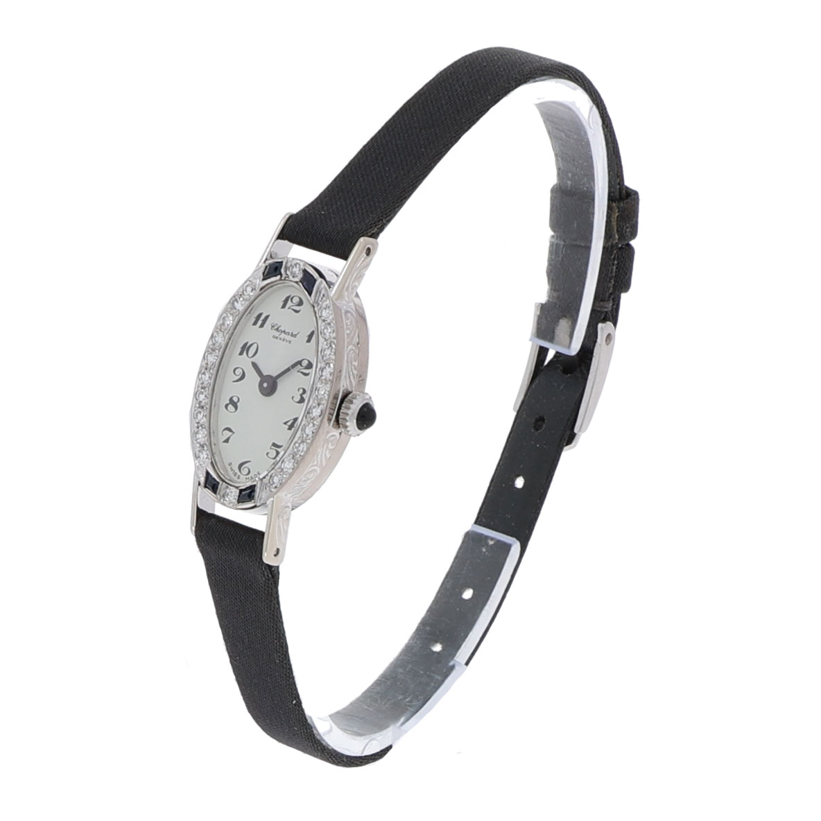 Chopard Art Deco 18k White Gold Diamond watch very rare Top Condition - Bild 3