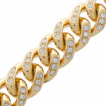 Panzerarmband 20cm Gelbgold 750 / 18K mit 2,5ct Brillanten - Bild 2 Vorschau