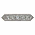 Art Deco Diamant Brosche Weißgold 585/14K. ca. 1,10ct. Vorschau