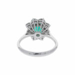 Smaragd Ring Gr. 52,5 Weißgold 750 / 18K mit 1ct Diamanten - Bild 5 Vorschau