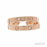 Cartier Love Creolen Roségold 750 / 18K m. Diamanten - Bild 2 Vorschau