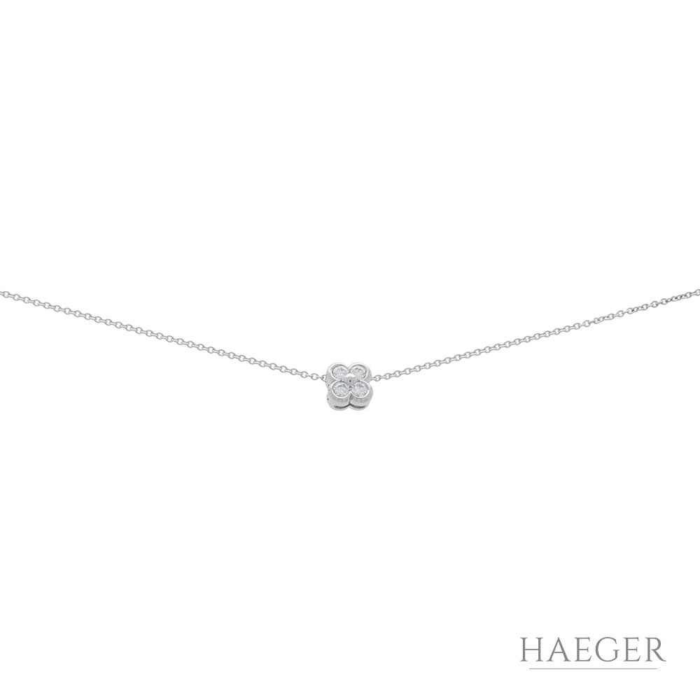 Tiffany & Co. Kette m. Diamant Anhänger Platin 950 ca. 0,20 ct.