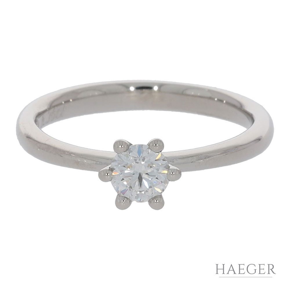 Solitär Diamant Ring Platin 950 ca. 0,36 ct. Lupenrein D GIA - Bild 4