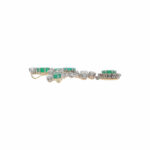 Smaragd Diamant Brosche Gelbgold 750/18K ca. 2,75ct. - Bild 4 Vorschau