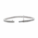 Diamant Pavéearmband Weißgold 750/18Kt. ca. 3.00ct. - Bild 3 Vorschau