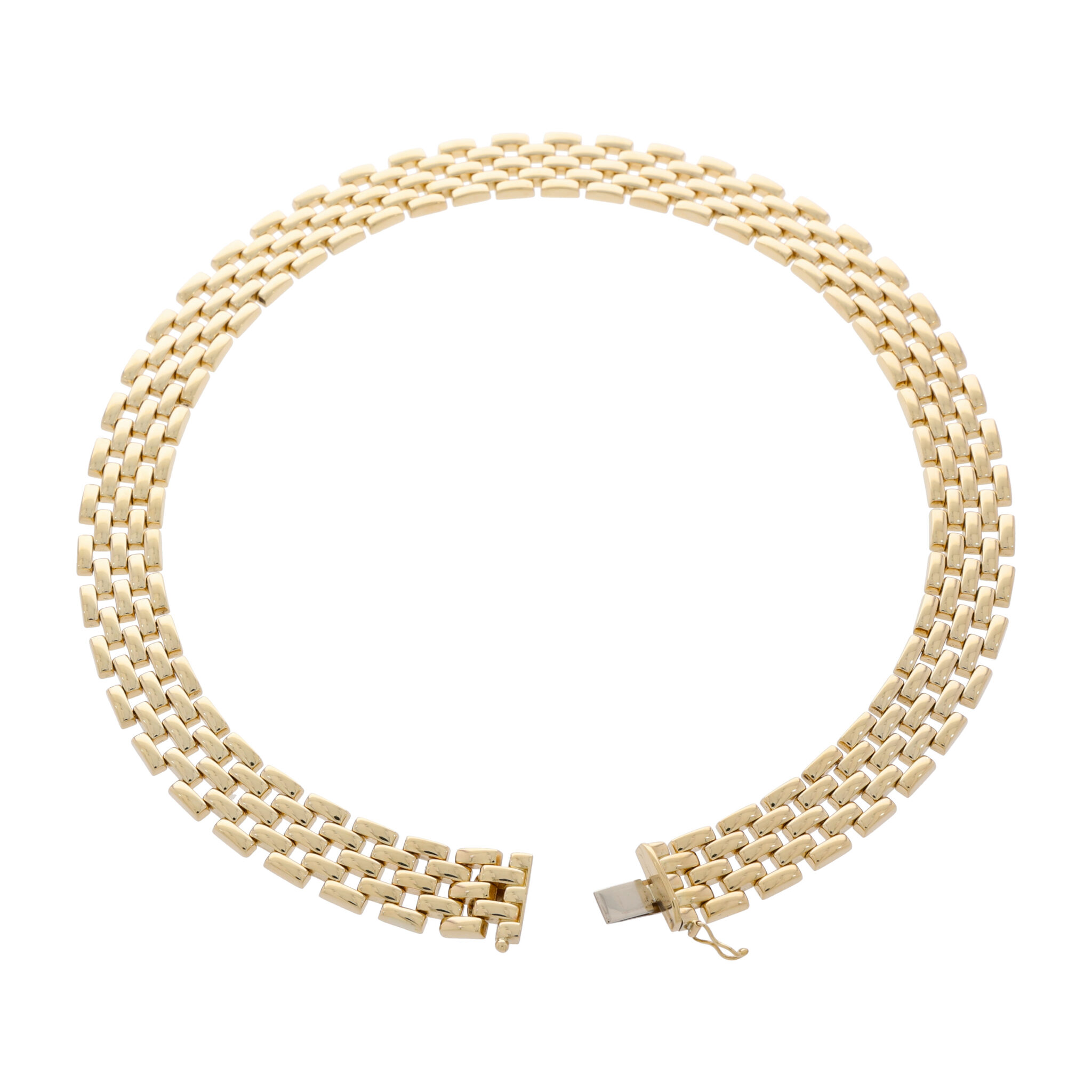 Cartier Collier Panthere Maillon Gelbgold 750/18K. ca. 42 cm fünfreihig - Bild 4