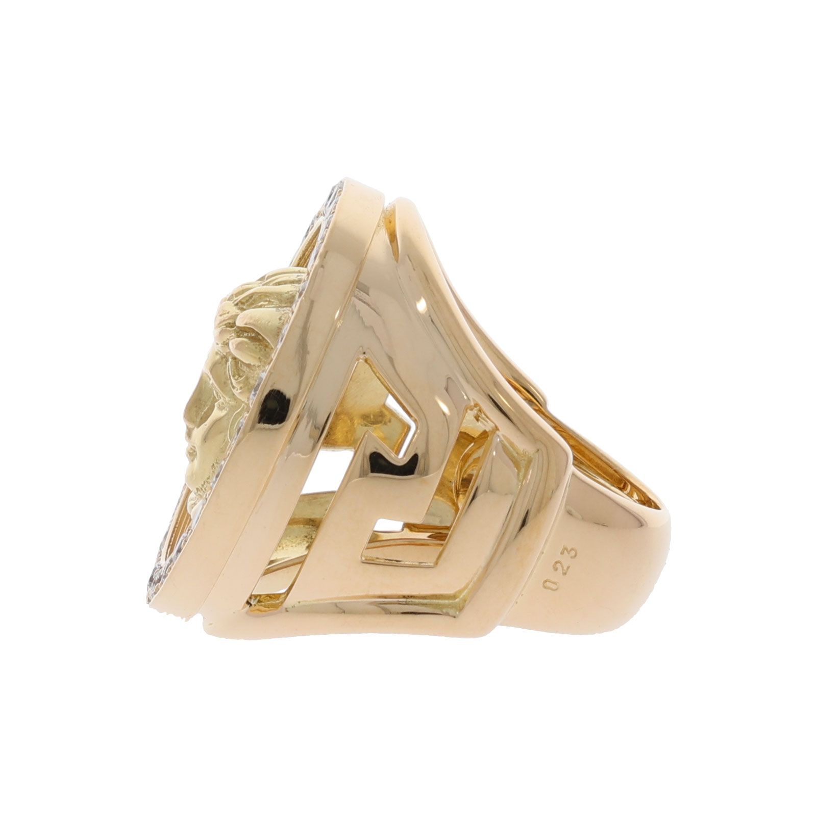 Gianni Versace Medusa Diamant Ring Gelbgold 750/18K. ca. 1,00ct. - Bild 4