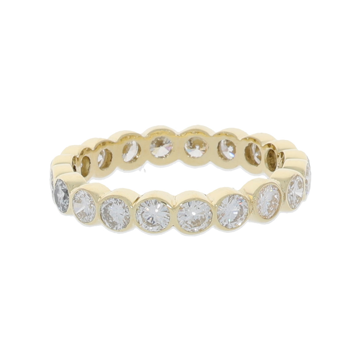 Memoire Ring Gr.59 Gelbgold 585 / 14K mit 2ct Diamanten