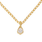 Panzer Collier Gelbgold 750 / 18K mit Tropfen 1,32ct - Bild 2 Vorschau