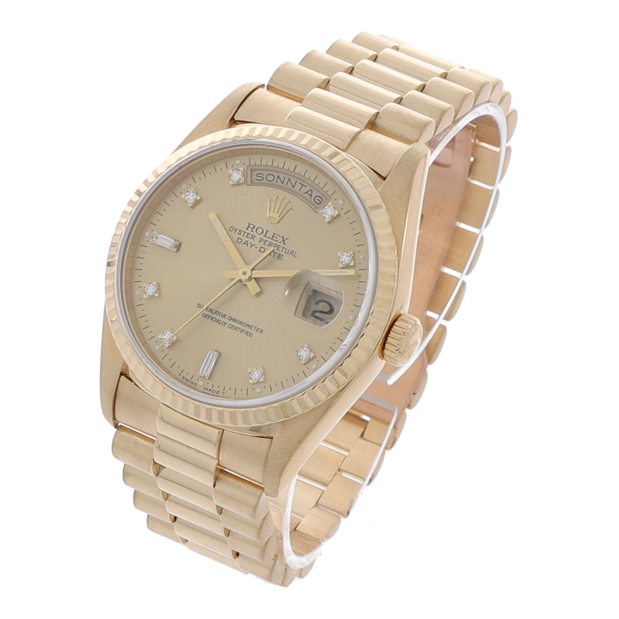 Rolex Day-Date 36 President Ref 18238 Diamond Dial Box & Papers 1991 - Bild 2