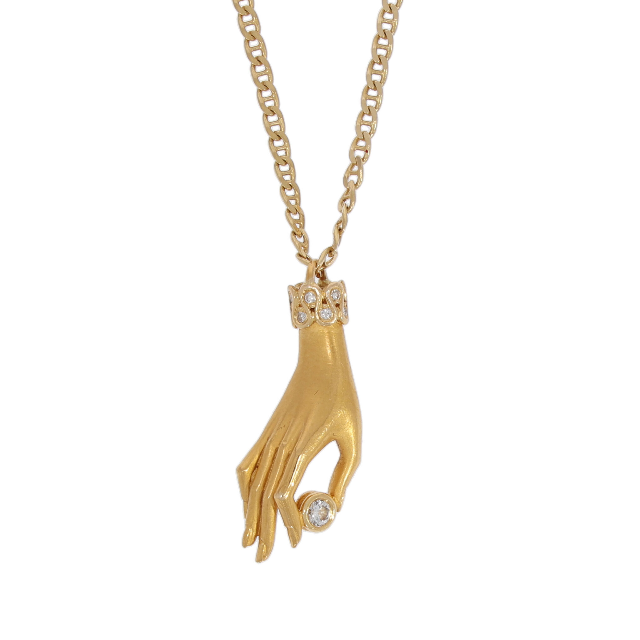 Collier von Carrera y Carrera mit Hand Anhänger Gelbgold 750 / 18K - Bild 2
