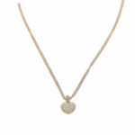 Kette mit Diamant Herzanhänger Gelb & Weißgold 750/18K. - Bild 2 Vorschau