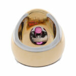 Kreuzring Gr.53 Gelb,- Weißgold 750 / 18K mit 4ct Rubin - Bild 3 Vorschau