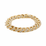 Panzerarmband 20cm Gelbgold 750 / 18K mit 2,5ct Brillanten - Bild 3 Vorschau