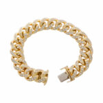 Panzerarmband 20cm Gelbgold 750 / 18K mit 2,5ct Brillanten - Bild 5 Vorschau