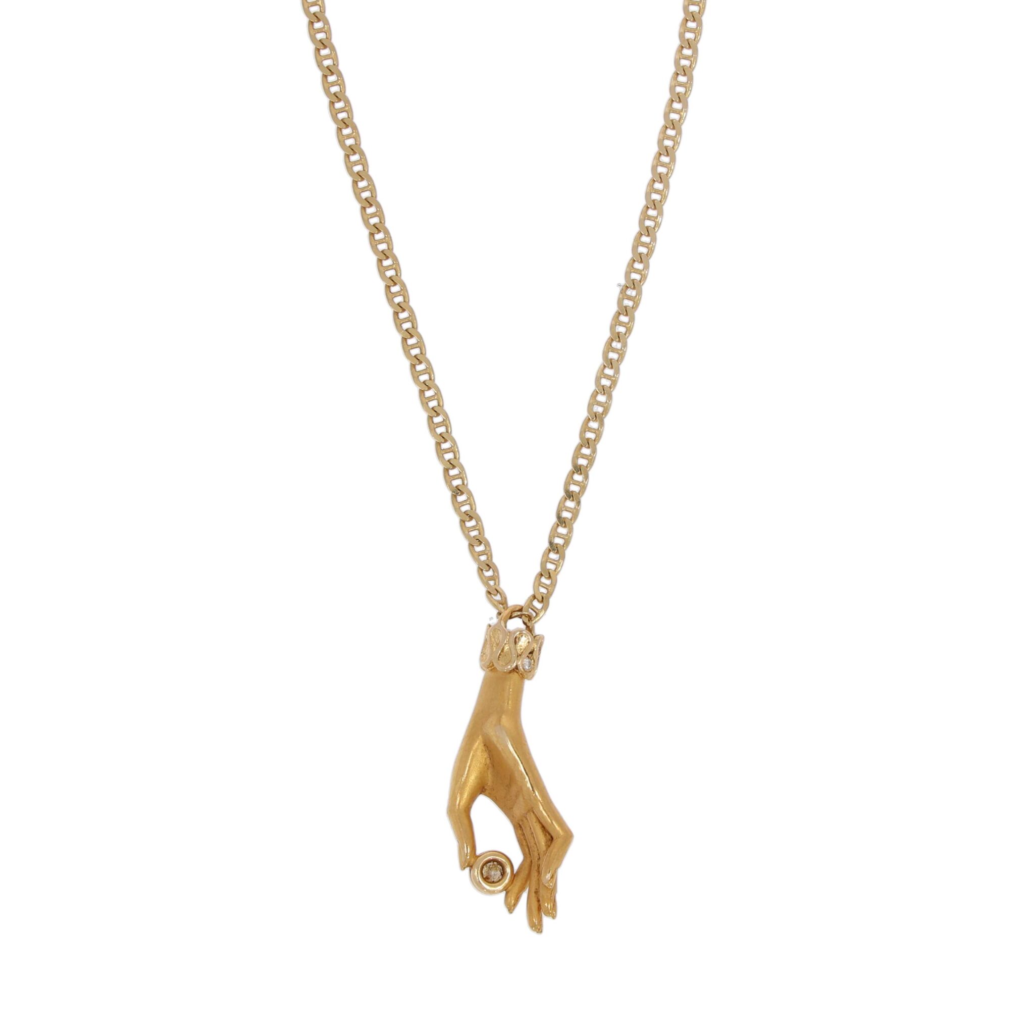 Collier von Carrera y Carrera mit Hand Anhänger Gelbgold 750 / 18K - Bild 3