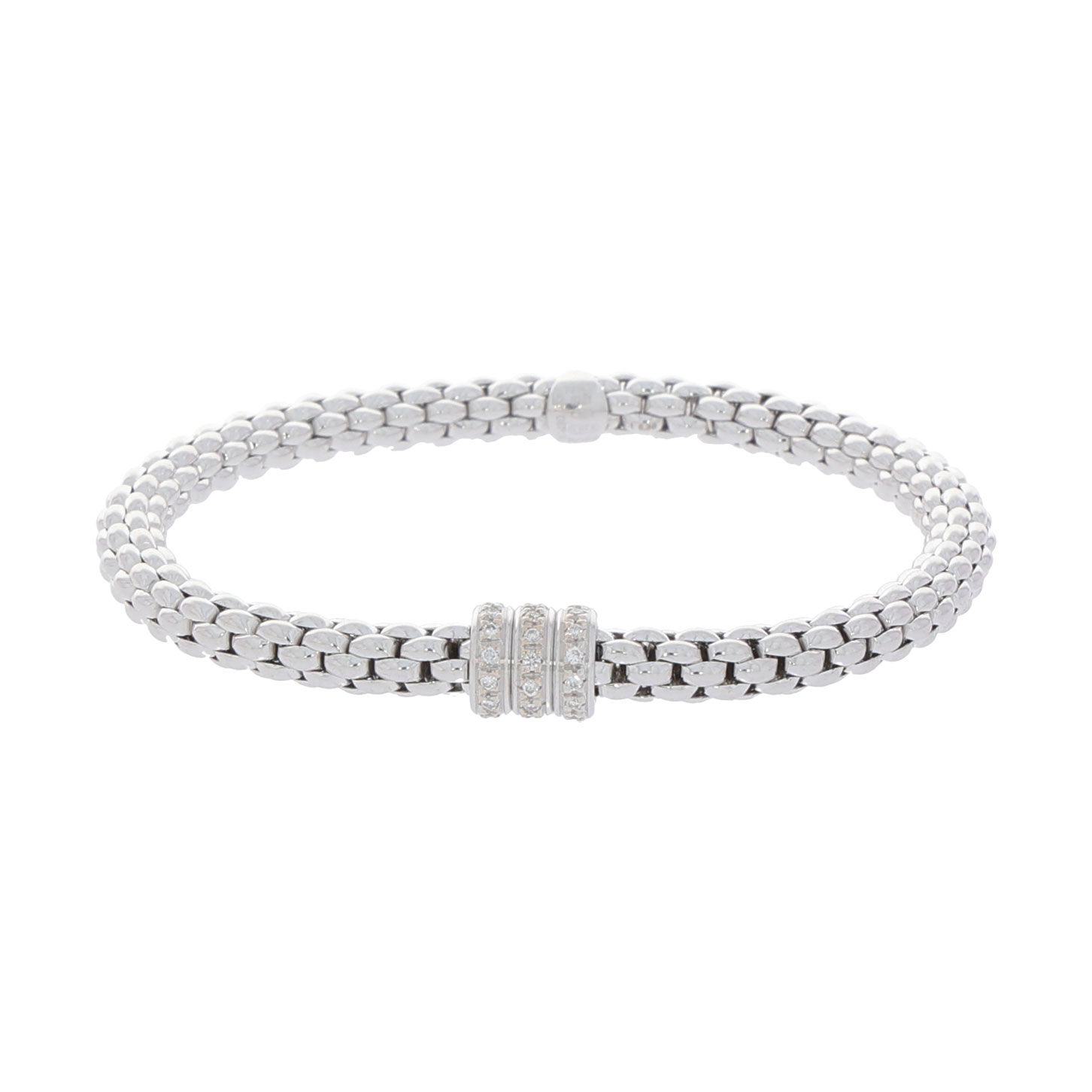 FOPE Flex it Solo Armband 750 Weiß,- Gelb,- Roségold SET mit Diamanten - Bild 5