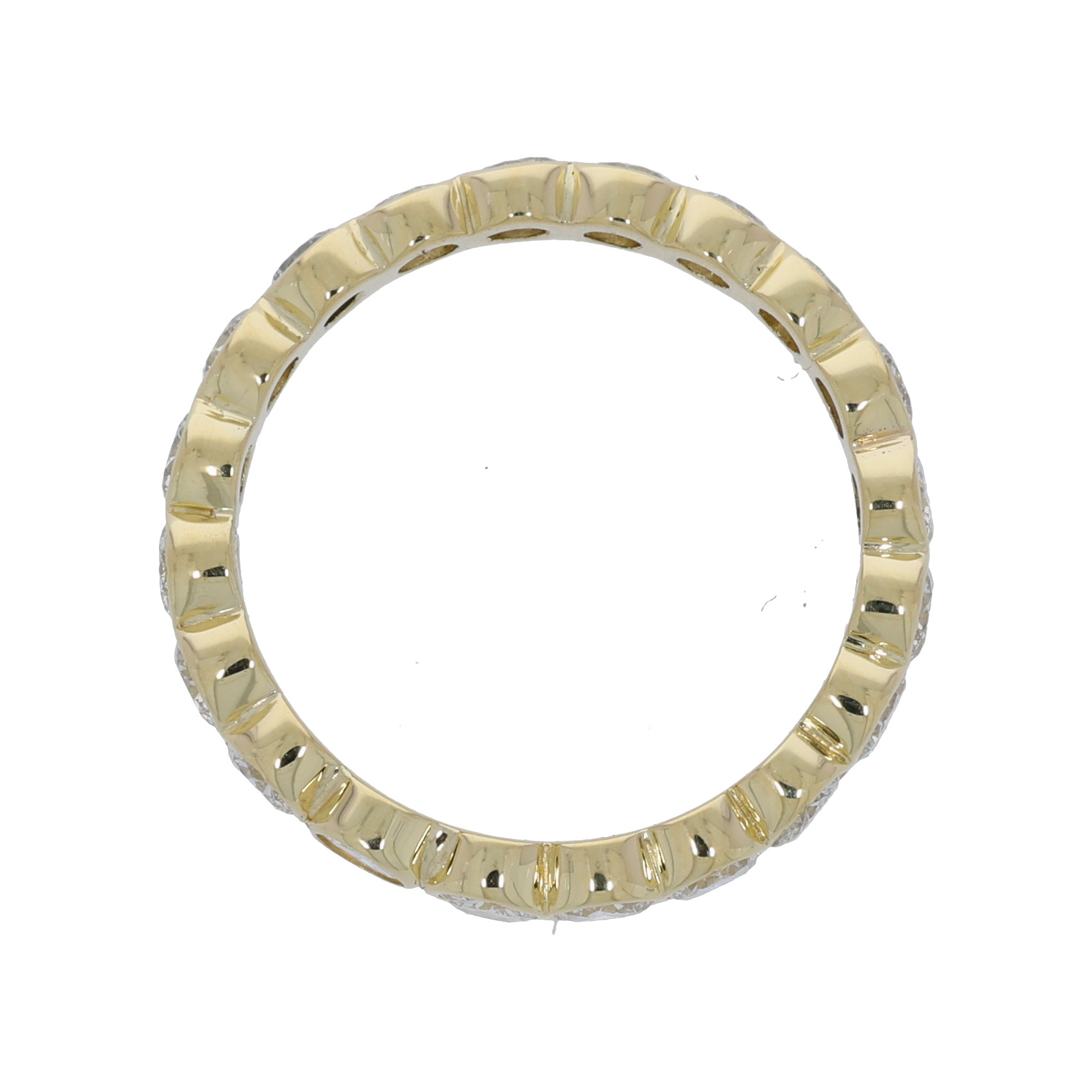 Memoire Ring Gr.59 Gelbgold 585 / 14K mit 2ct Diamanten - Bild 3