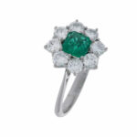 Smaragd Ring Gr. 52,5 Weißgold 750 / 18K mit 1ct Diamanten Vorschau