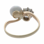 Ring Gr.55 Gelbgold 585 / 14K mit 1ct Diamant und Zuchtperle - Bild 3 Vorschau