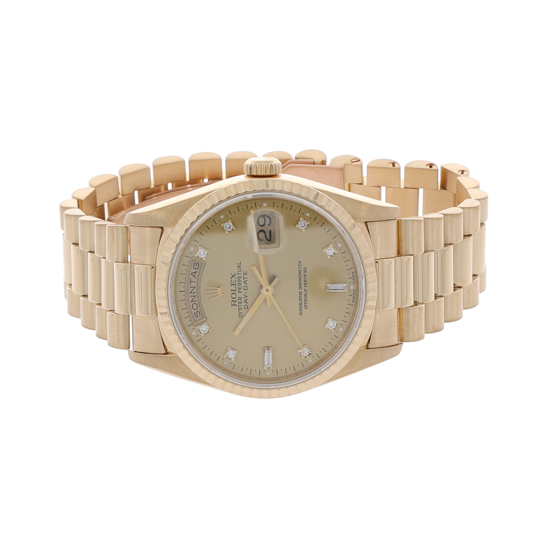 Rolex Day-Date 36 President Ref 18238 Diamond Dial Box & Papers 1991 - Bild 4