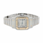 Cartier Santos Galbée Lady Galbée 24mm Steel/Gold white dial ca. 1990 Top Condition - Bild 4 Vorschau