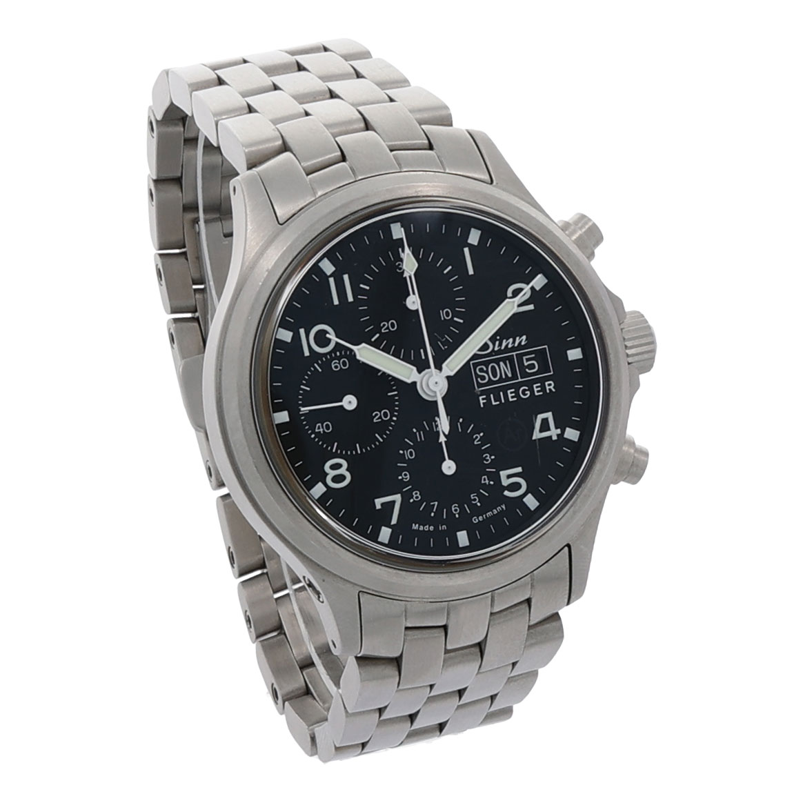 Sinn 358 Sa Flieger Stahl 42mm automatic Chronograph Day Date Full Set - Bild 3