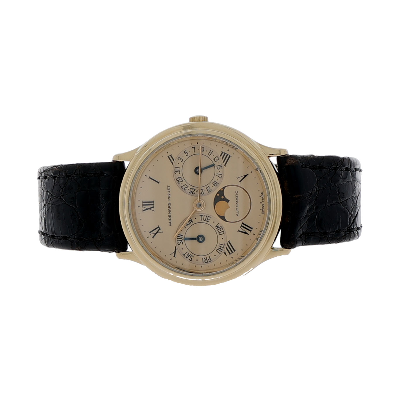 Audemars Piguet Moonphase Day Date 18K Gold Cal. 1120 1990’s Vintage Watch - Bild 4
