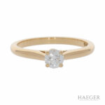 Cartier Solitärring Gr.48 Gelbgold 0,26ct Diamant Cartier / GIA Zertifiakt - Bild 2 Vorschau