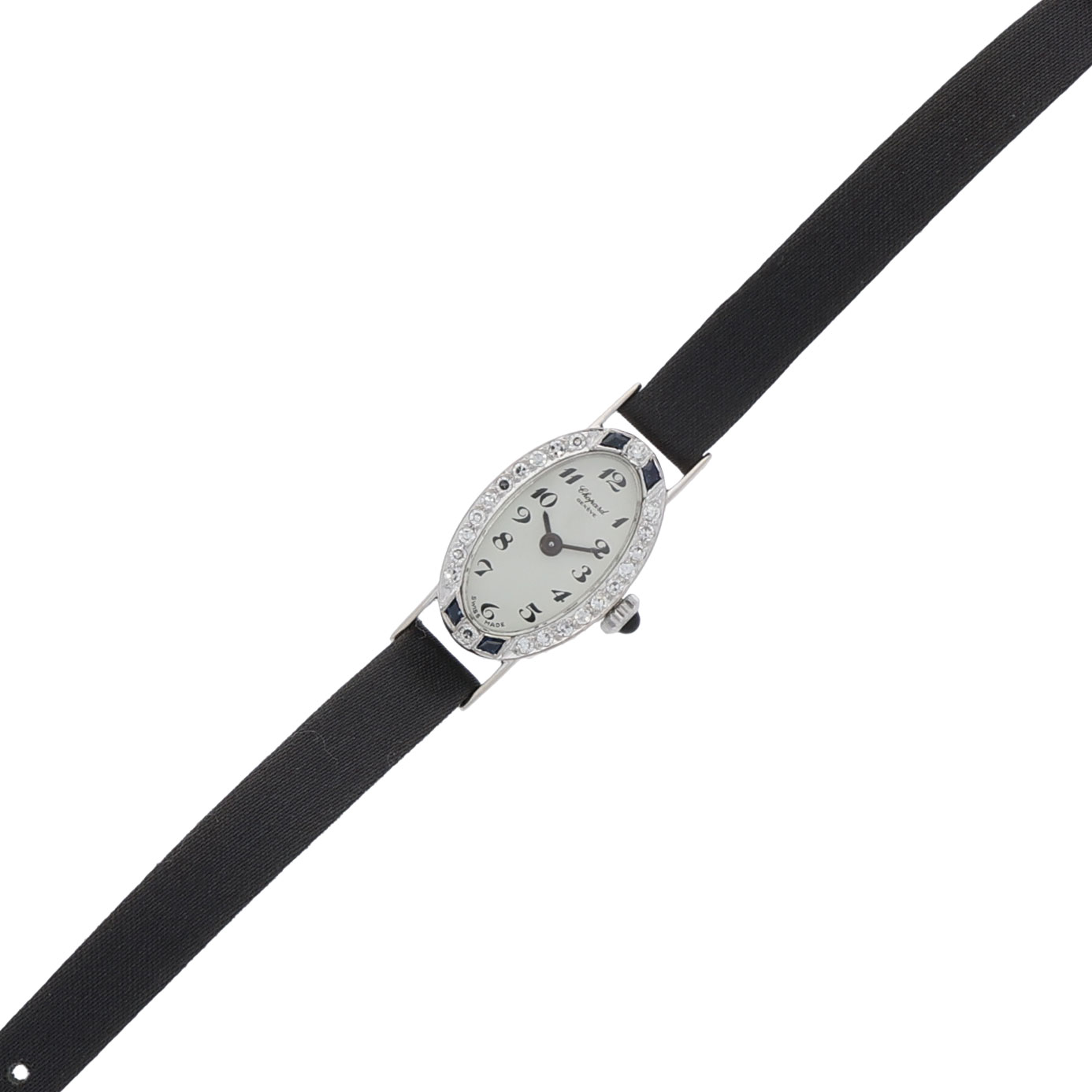 Chopard Art Deco 18k White Gold Diamond watch very rare Top Condition - Bild 10