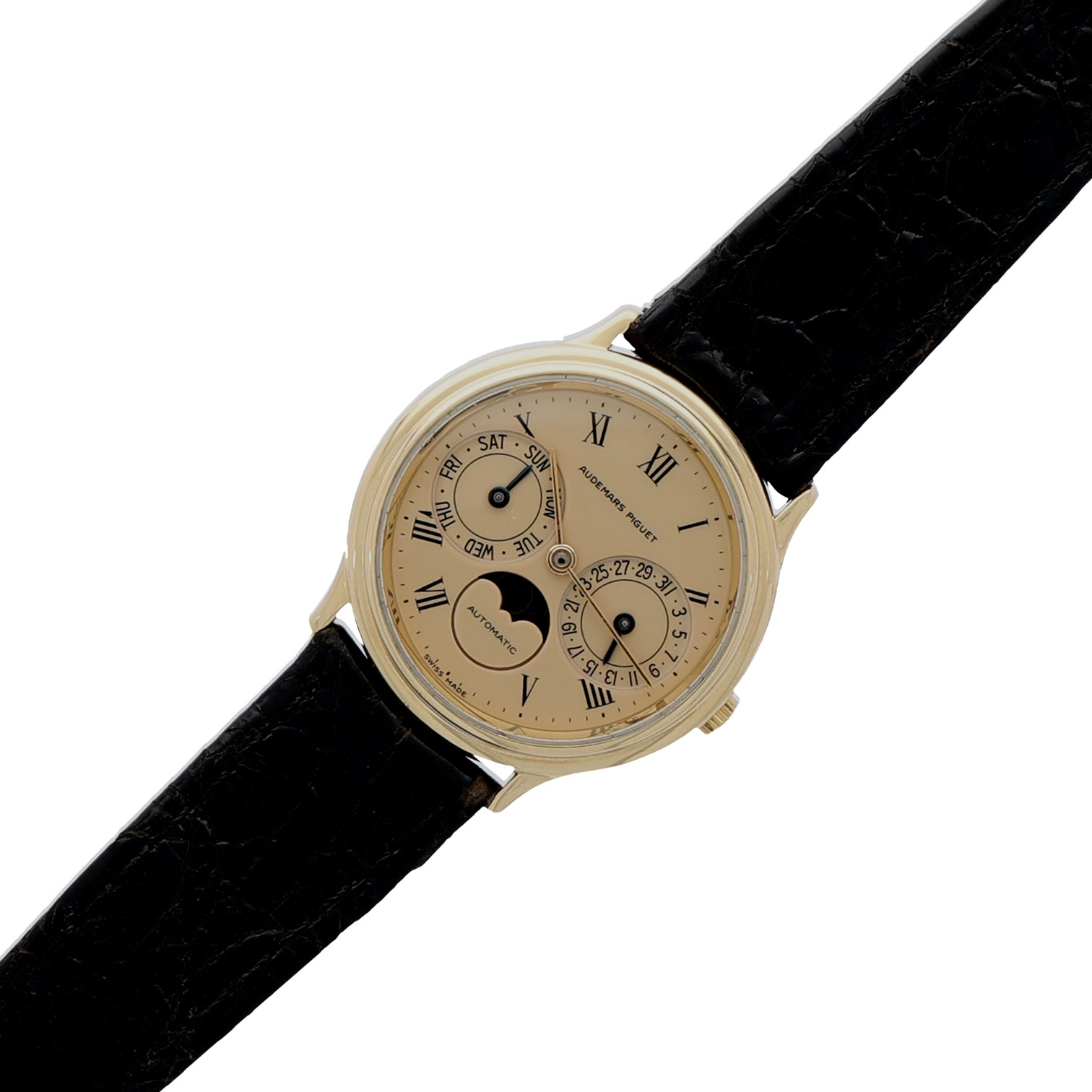 Audemars Piguet Moonphase Day Date 18K Gold Cal. 1120 1990’s Vintage Watch - Bild 5