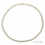 Bicolor Diamant Collier Gelb- & Weißgold 750 / 18 Kt. ca. 8,00 ct. - Bild 2 Vorschau