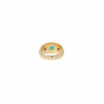 Smaragd Bandring Gelbgold 750 / 18K mit ca 0,5ct Diamanten - Bild 4 Vorschau