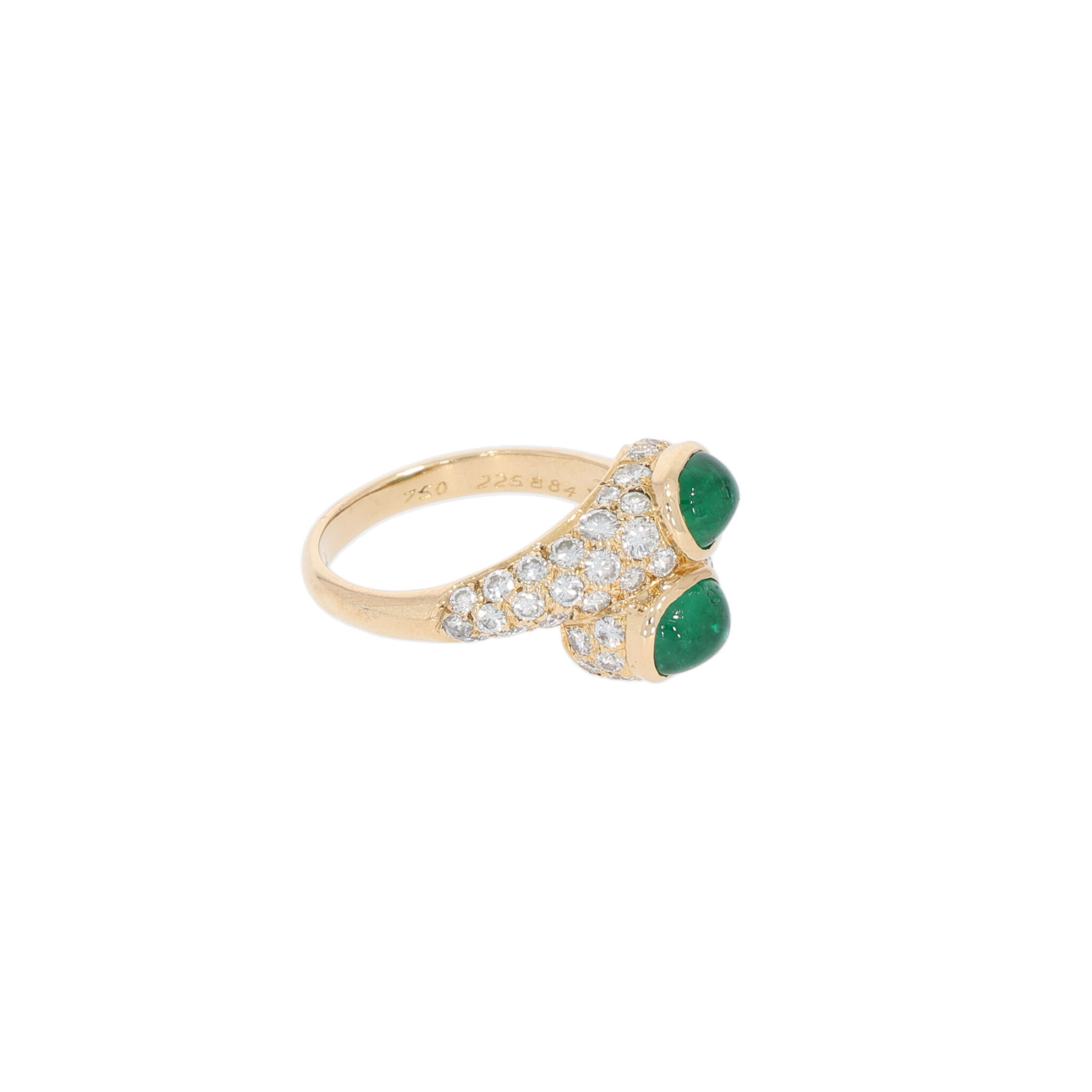 Cartier toi et moi Ring Gelbgold 750 / 18K mit 2 Smaragden - Bild 3