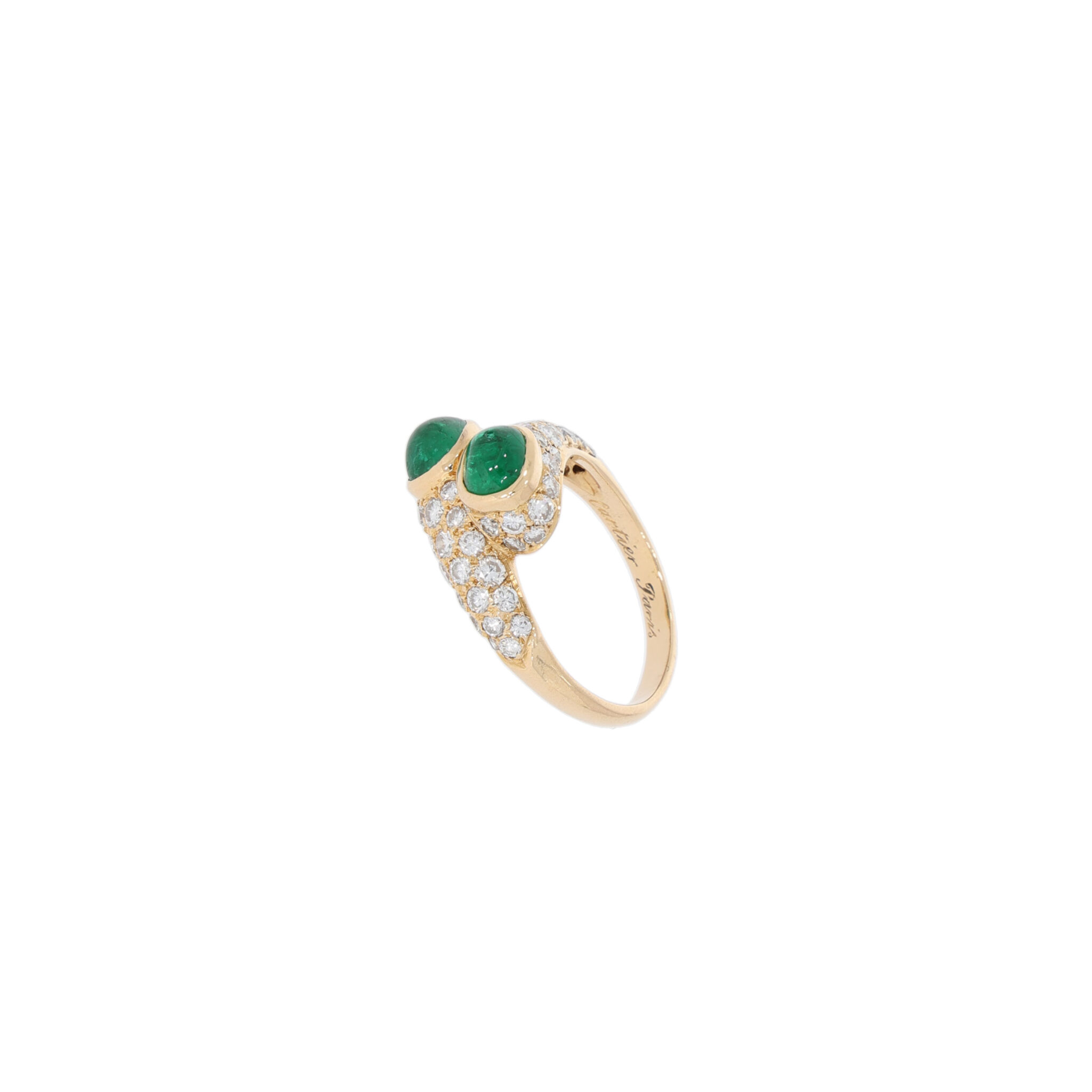 Cartier toi et moi Ring Gelbgold 750 / 18K mit 2 Smaragden - Bild 5