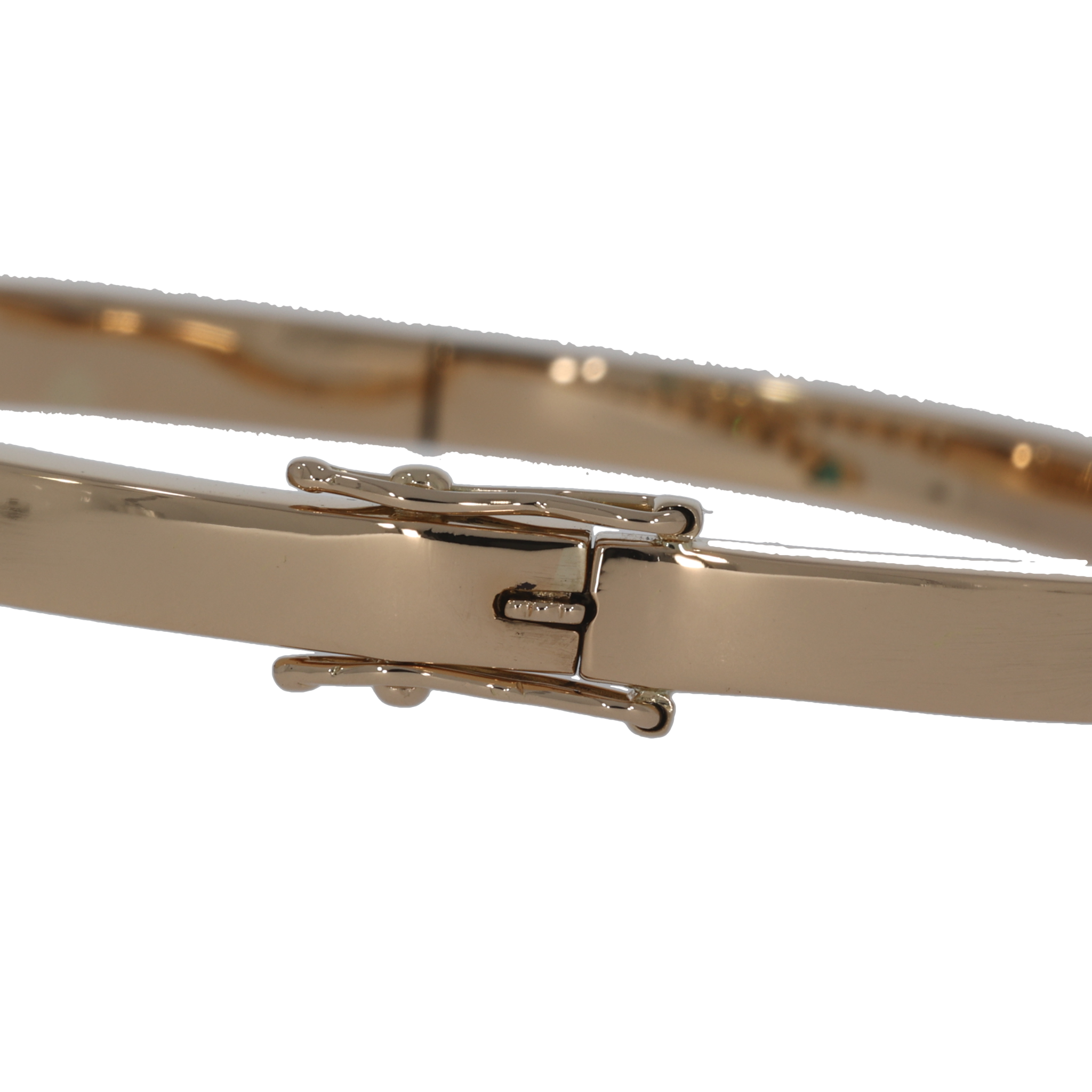 Armreif Gelbgold 750 / 18K 2 Smaragdherzen 1,7 ct - Bild 3