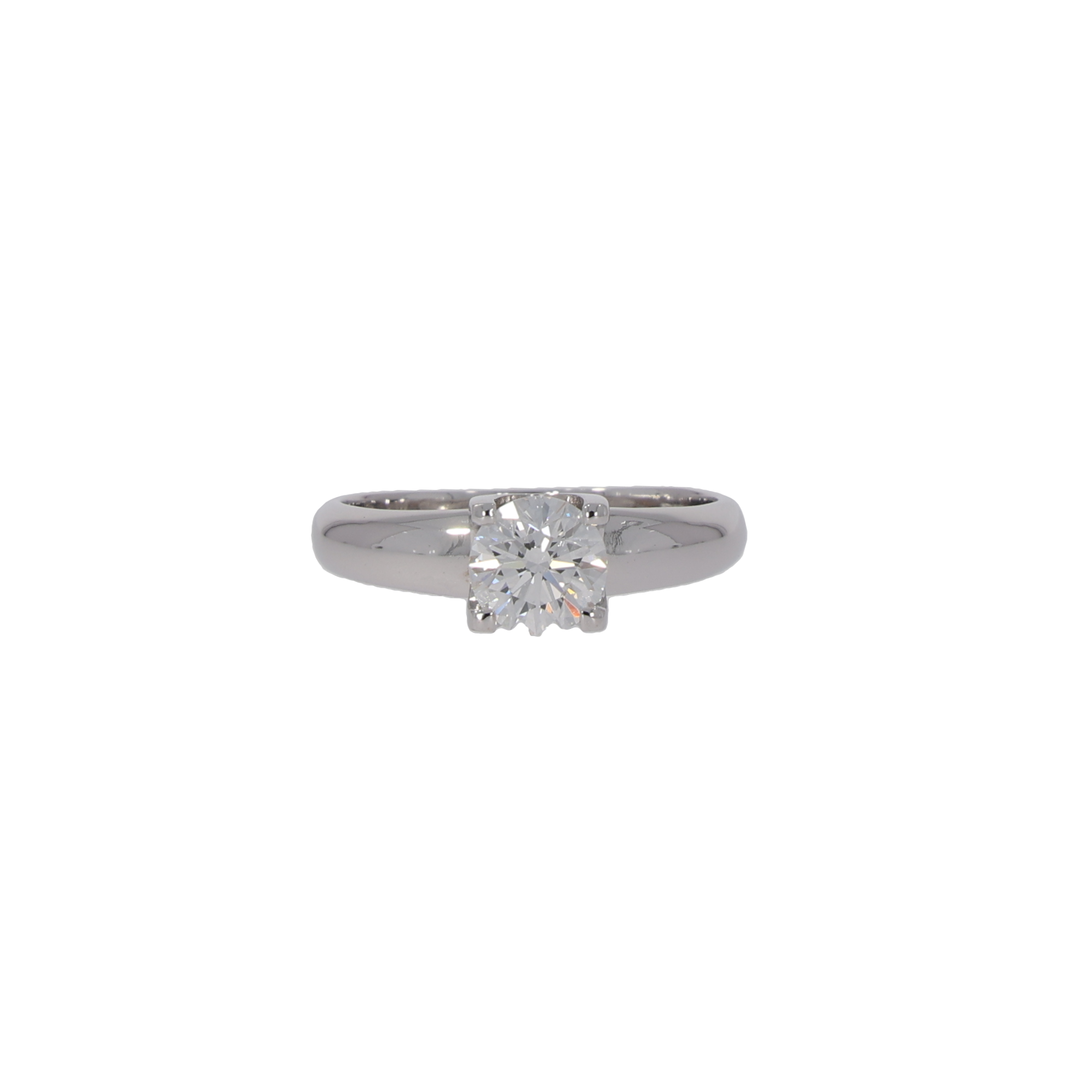 Diamanten Ring 1,0ct Brillant Weißgold 750 / 18K HRD Zertifikat