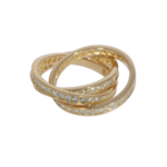 Dreierring Gelbgold 750 / 18K Diamanten ca. 1,5ct - Bild 2 Vorschau