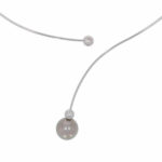 Halsreif in 750 Weißgold, Brillanten zus. Ca. 0,36ct. und eine Tahiti Zuchtperle - Bild 2 Vorschau