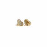 Herzohrstecker Gelbgold 585 / 14K mit ca. 1ct Diamanten - Bild 2 Vorschau