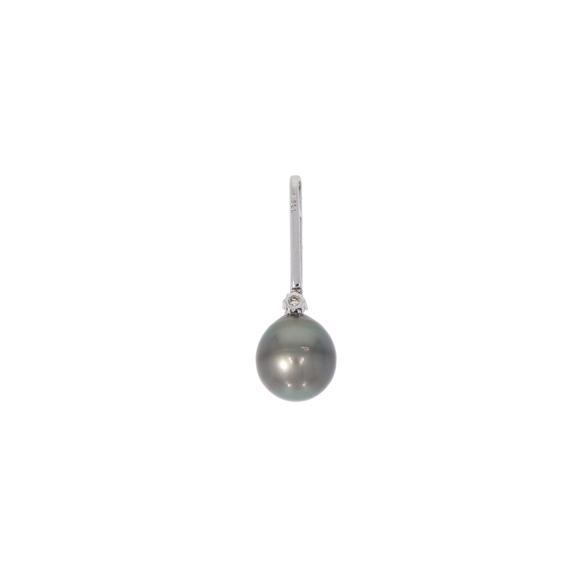 Tahiti Perlen Anhänger Weißgold 585 / 14K mit ca. 0,27ct Diamanten - Bild 4
