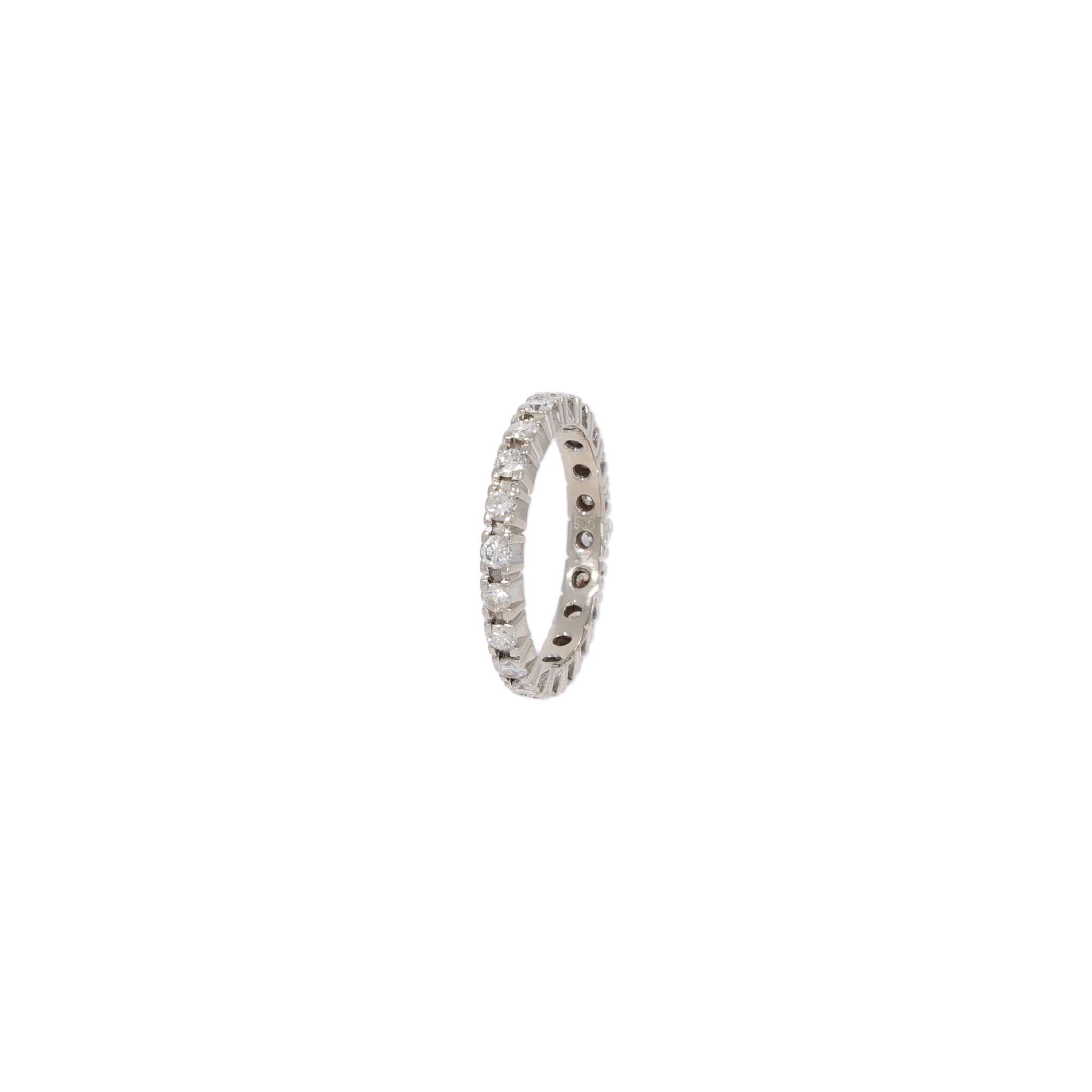 Memoire Ring Weißgold 750 / 18K mit ca. 0,5ct Diamanten - Bild 4