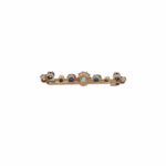 Jugendstil Stabbrosche Gelbgold 585 / 14K mit Diamanten, Saphire - Bild 2 Vorschau