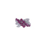 Cocktailring Gr.51 Weißgold 750 / 18K mit ca. 1ct Rubine und 0,5ct Diamanten Vorschau