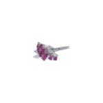 Cocktailring Gr.51 Weißgold 750 / 18K mit ca. 1ct Rubine und 0,5ct Diamanten - Bild 3 Vorschau
